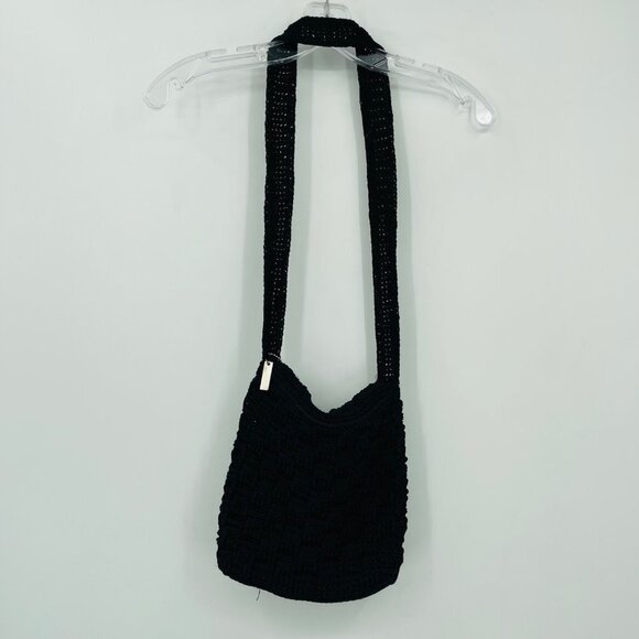 The Sak Women's Crochet Shoulder Bag Flap Top Hippie Boho Beach Travel - Picture 2 of 10